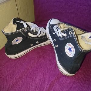 Converse Kids Black and White High-Top Sneakers